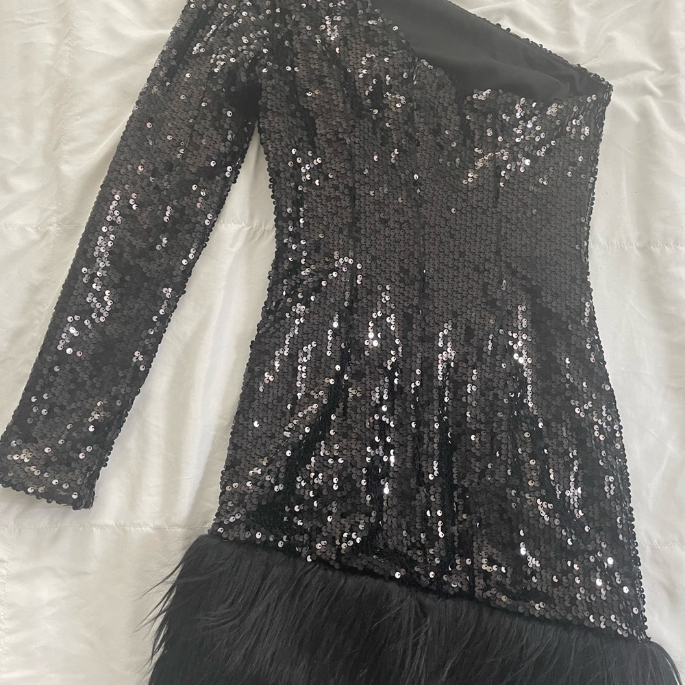 Black sequin dress